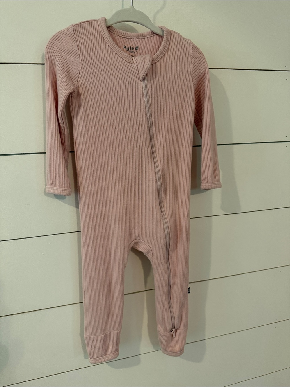 Kyte Baby Pink Ribbed Romper